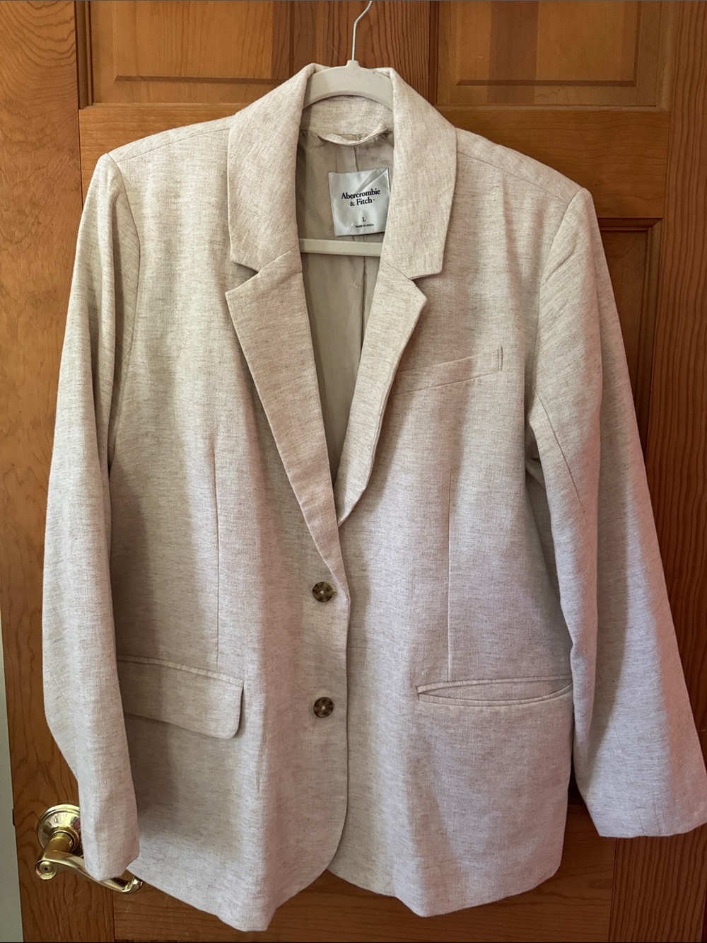 Abercrombie & Fitch Women's Light Cream Blazer